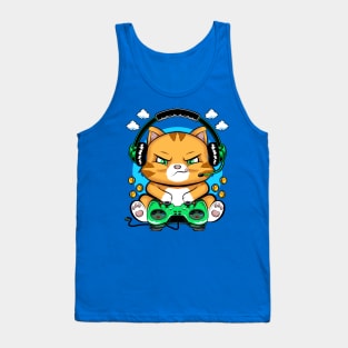 kitty gamer, game addicts Tank Top